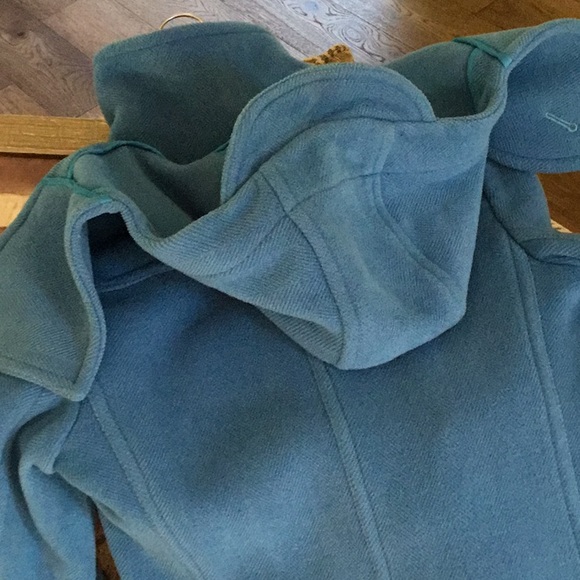 ❤FREE SHIPPING Burberry 100% Wool Blue Coat - Picture 2 of 12